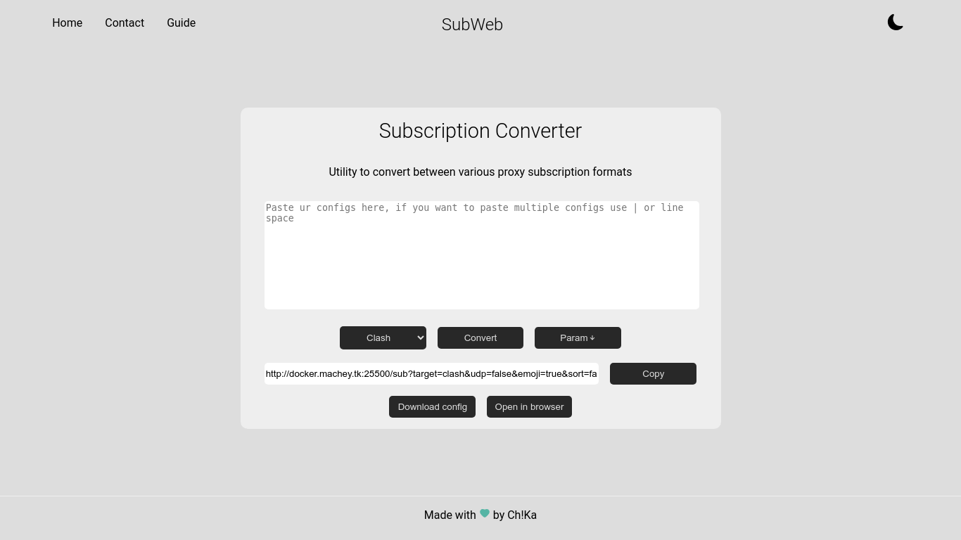 Subweb Converter